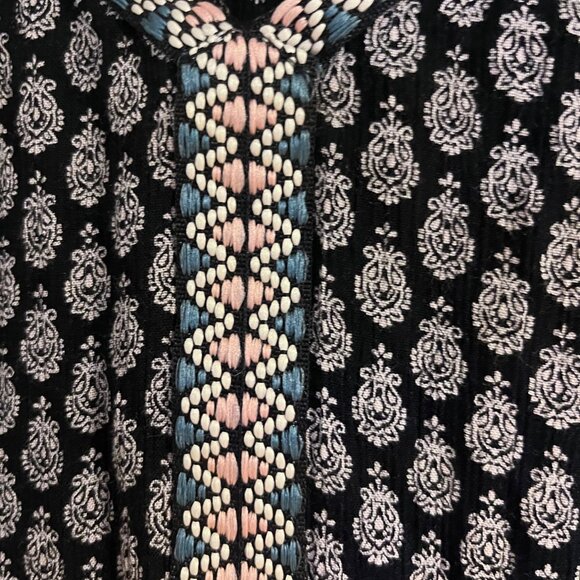 Patrons of Peace womens sleeveless top sz S boho hi low hem ruffle v neck - Picture 3 of 9